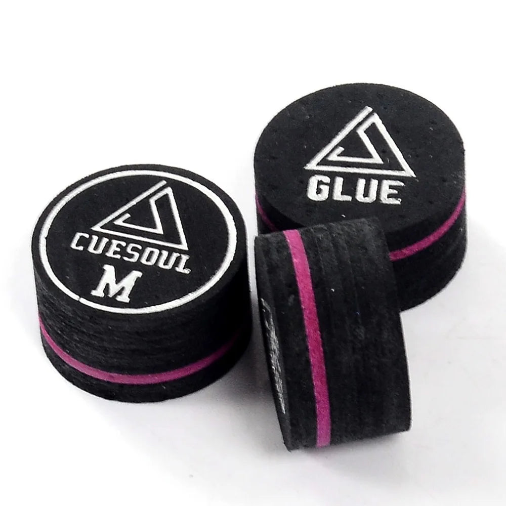 CUESOUL 14mm 8 Layer Pigskin Cue Tips for Pool Cue - 6 Pieces