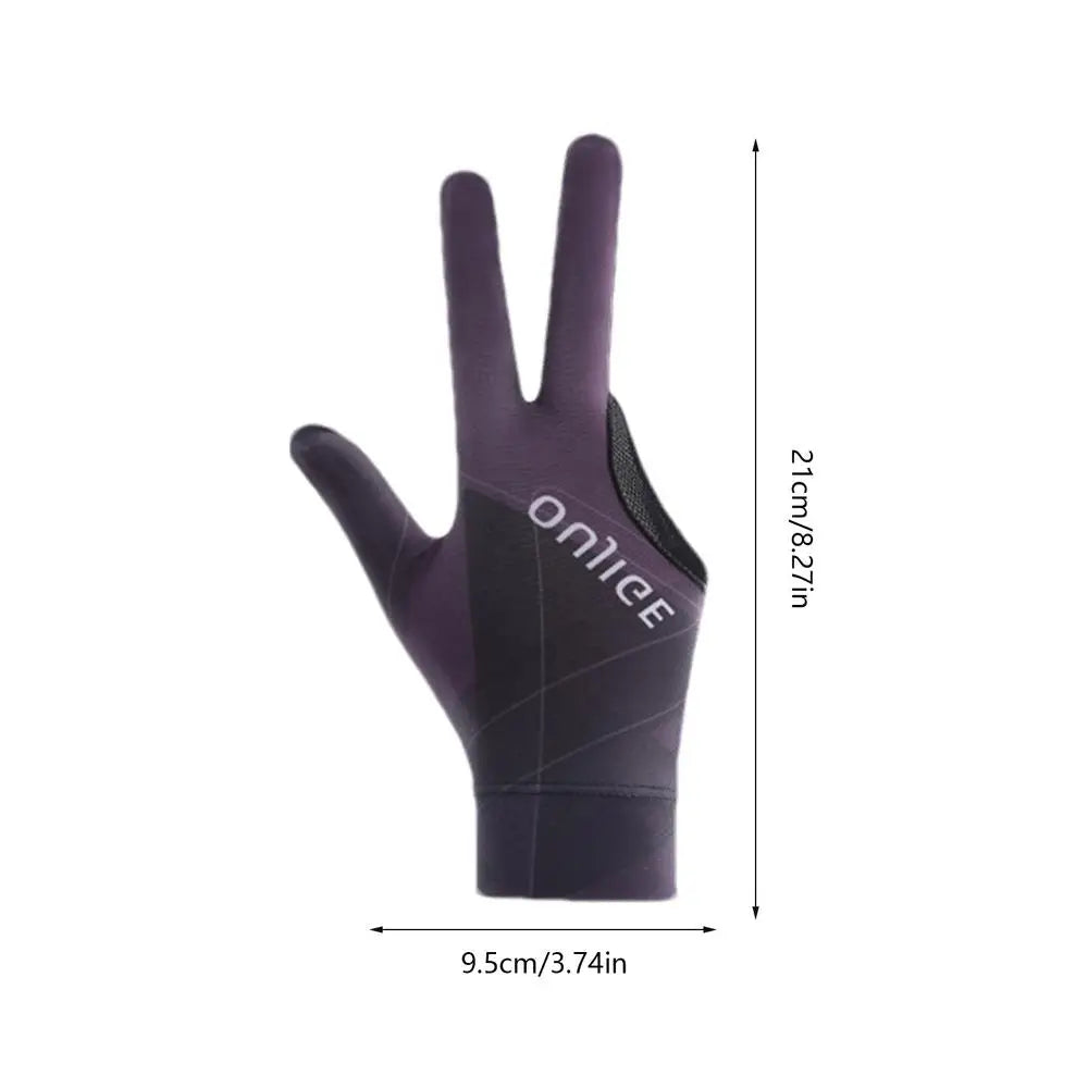 3 Finger Single Pool Gloves Non-Slip Pool & Billiards Gloves Breathable Wear-Resistant Cue Action Gloves Billiards Accessories
