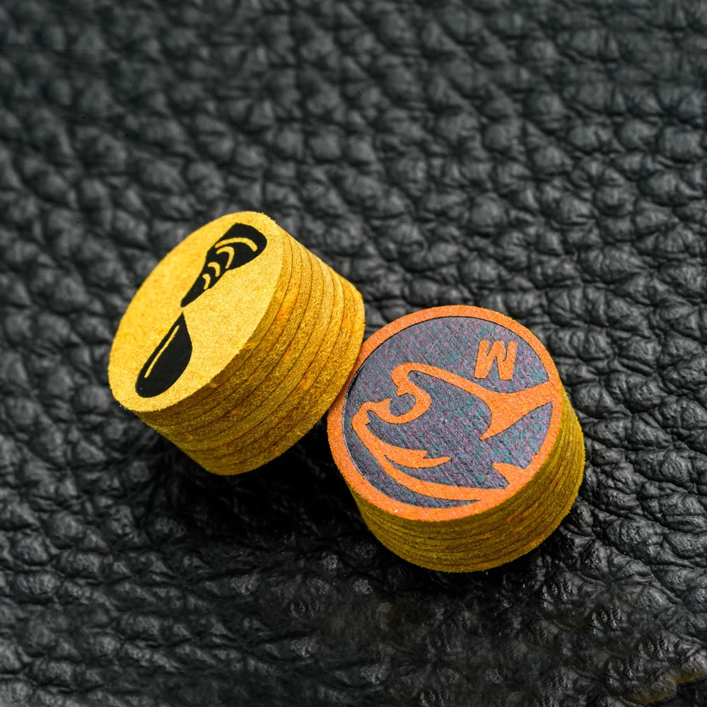 PREOAIDR Victory Tip Billiard Cue Tips 14mm  8 Layers Tips H/M/S Yellow Pool Cue Kit Tips Billiard Accessories Cue Tips