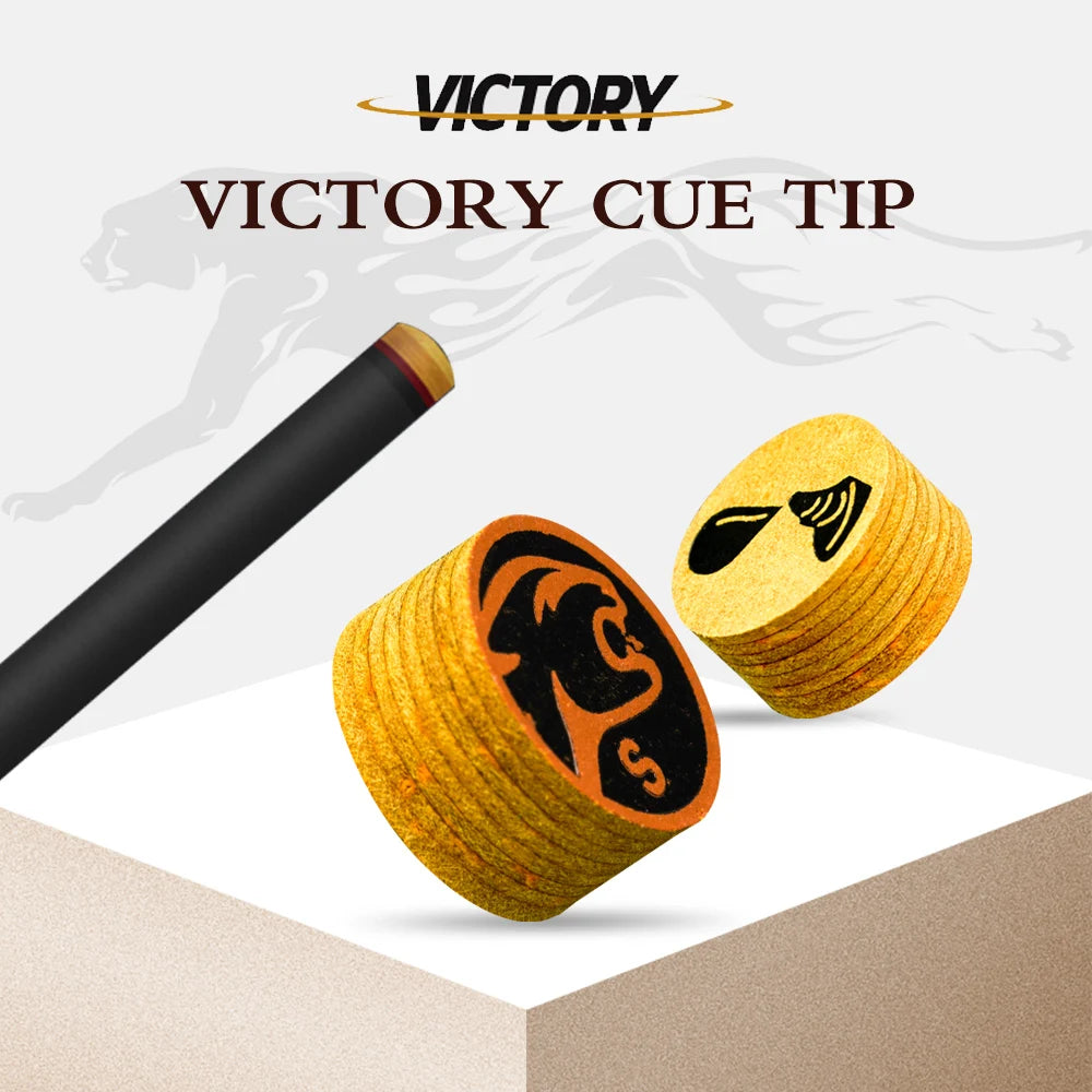 PREOAIDR Victory Tip Billiard Cue Tips 14mm  8 Layers Tips H/M/S Yellow Pool Cue Kit Tips Billiard Accessories Cue Tips