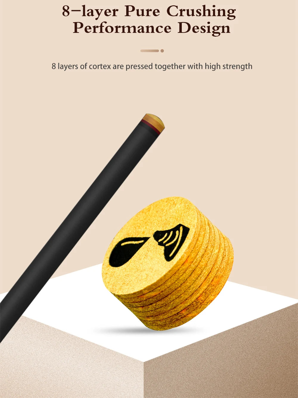 PREOAIDR Victory Tip Billiard Cue Tips 14mm  8 Layers Tips H/M/S Yellow Pool Cue Kit Tips Billiard Accessories Cue Tips