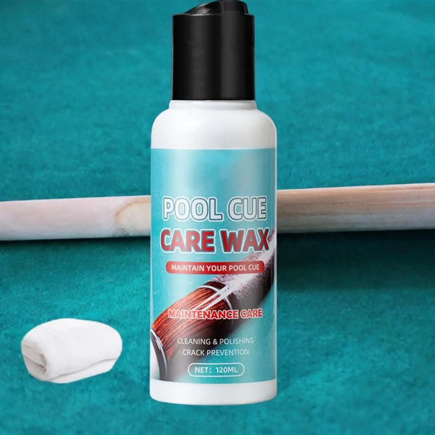 Pool Cue Polishing Wax Cue Stick Polisher Protective with Towel 120ml Cue