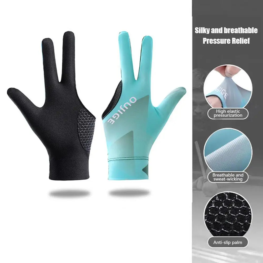 3 Finger Single Pool Gloves Non-Slip Pool & Billiards Gloves Breathable Wear-Resistant Cue Action Gloves Billiards Accessories