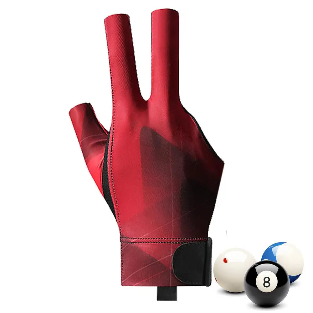 Pool Gloves 3 Finger Professional Snooker Pool Gloves Lightweight And Non-Slip Universal Billiards Accessories For Right Hand