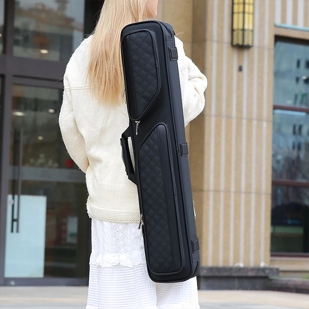 Pool Cue Bag 1/2 Jointed Cue Case Dustproof Portable Billiard Pool Cue Carrying Bag for Travel Outdoor Billiard Accessories