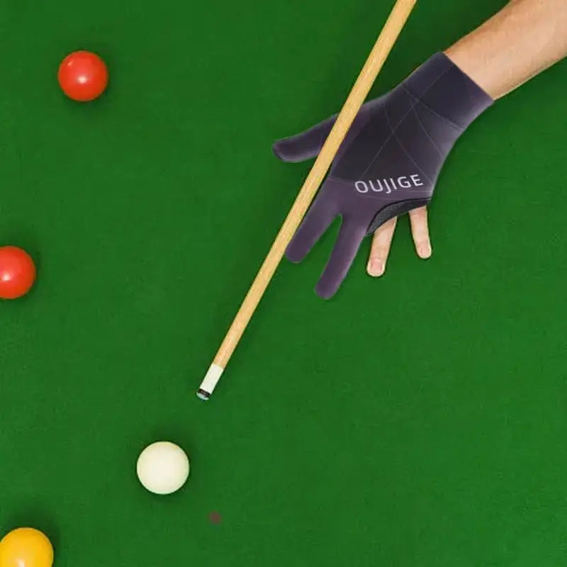 3 Finger Single Pool Gloves Non-Slip Pool & Billiards Gloves Breathable Wear-Resistant Cue Action Gloves Billiards Accessories