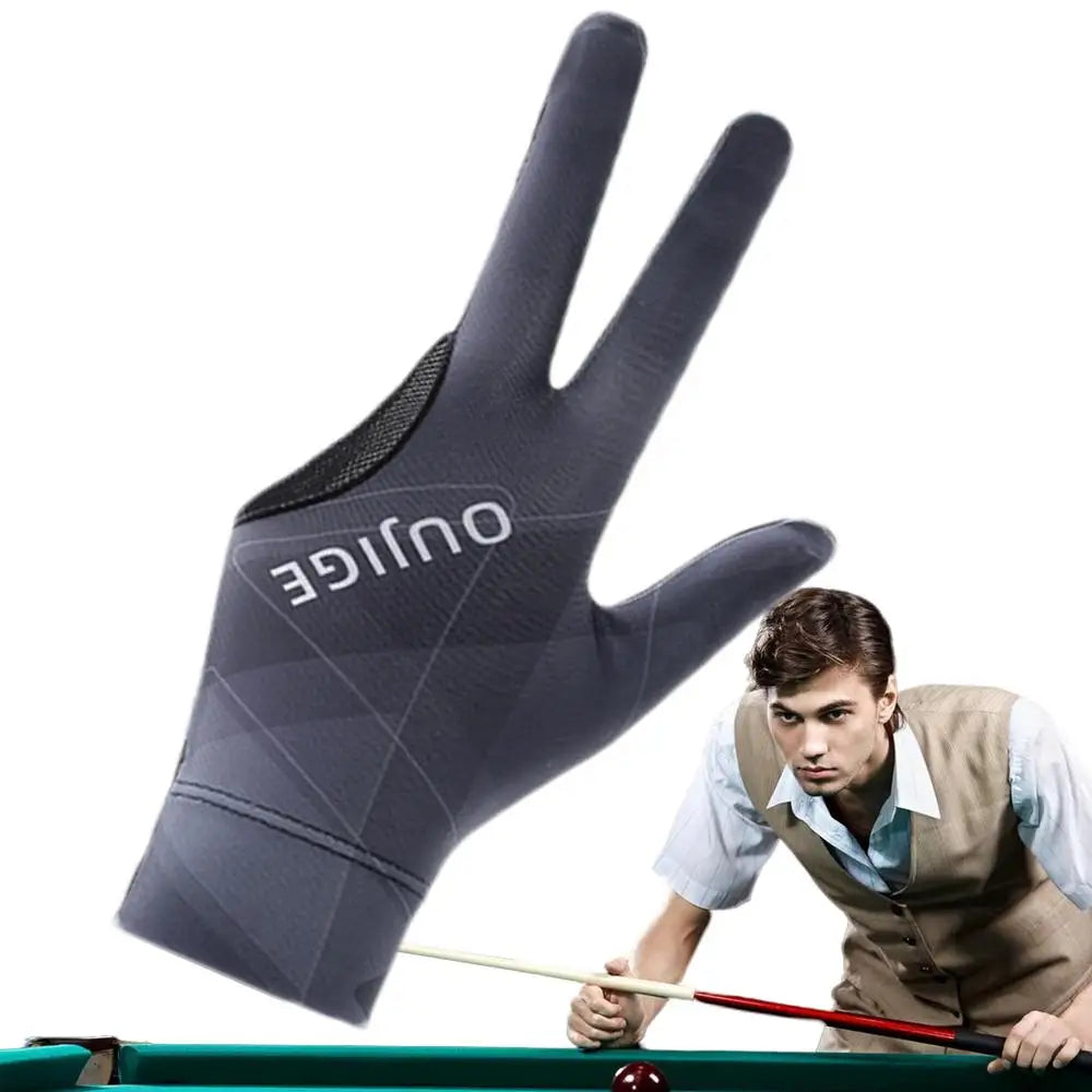 3 Finger Single Pool Gloves Non-Slip Pool & Billiards Gloves Breathable Wear-Resistant Cue Action Gloves Billiards Accessories