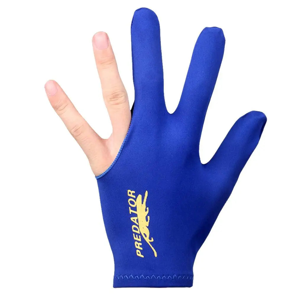 Predator Pool Gloves Batting Gloves Ultra Silky Breathable Anti Slip Elastic 3 Finger Double Stitched Billiard Gloves Left