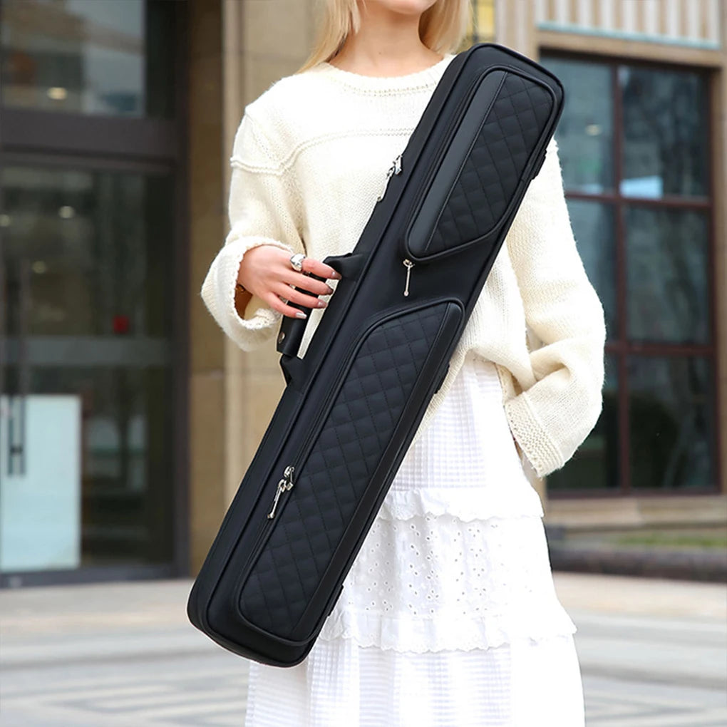 Pool Cue Bag 1/2 Jointed Cue Case Dustproof Portable Billiard Pool Cue Carrying Bag for Travel Outdoor Billiard Accessories