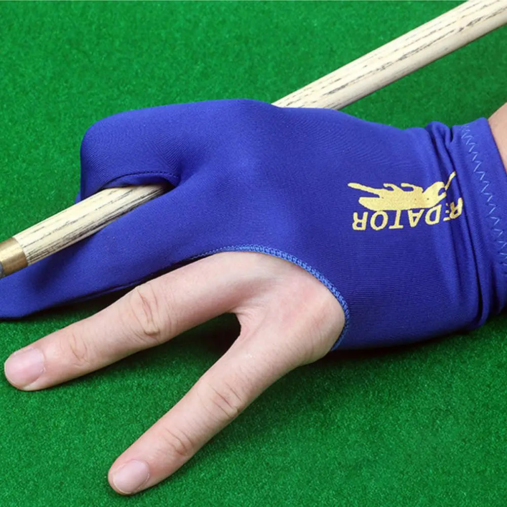 Predator Pool Gloves Batting Gloves Ultra Silky Breathable Anti Slip Elastic 3 Finger Double Stitched Billiard Gloves Left