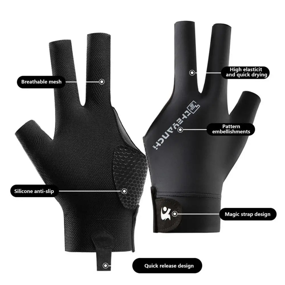 Billiards Gloves Non-Slip Breathable Soft And Lightweight Pool Table Accessories Gloves For Women Men Teens Billiards Lovers
