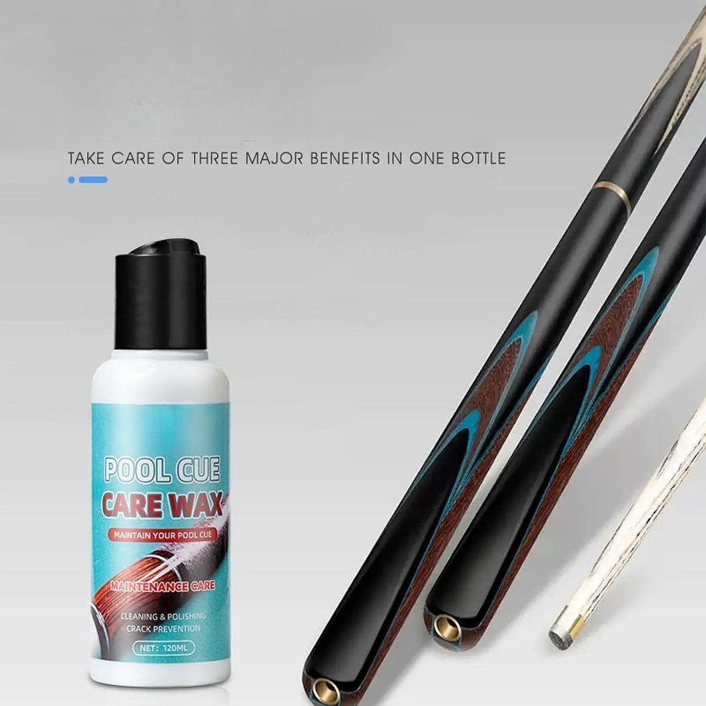 Pool Cue Polishing Wax Cue Stick Polisher Protective with Towel 120ml Cue