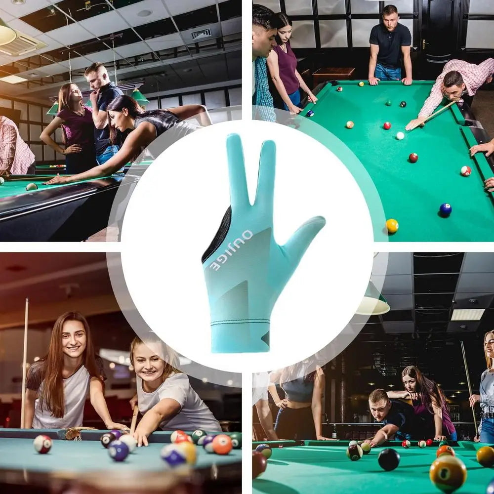 3 Finger Single Pool Gloves Non-Slip Pool & Billiards Gloves Breathable Wear-Resistant Cue Action Gloves Billiards Accessories