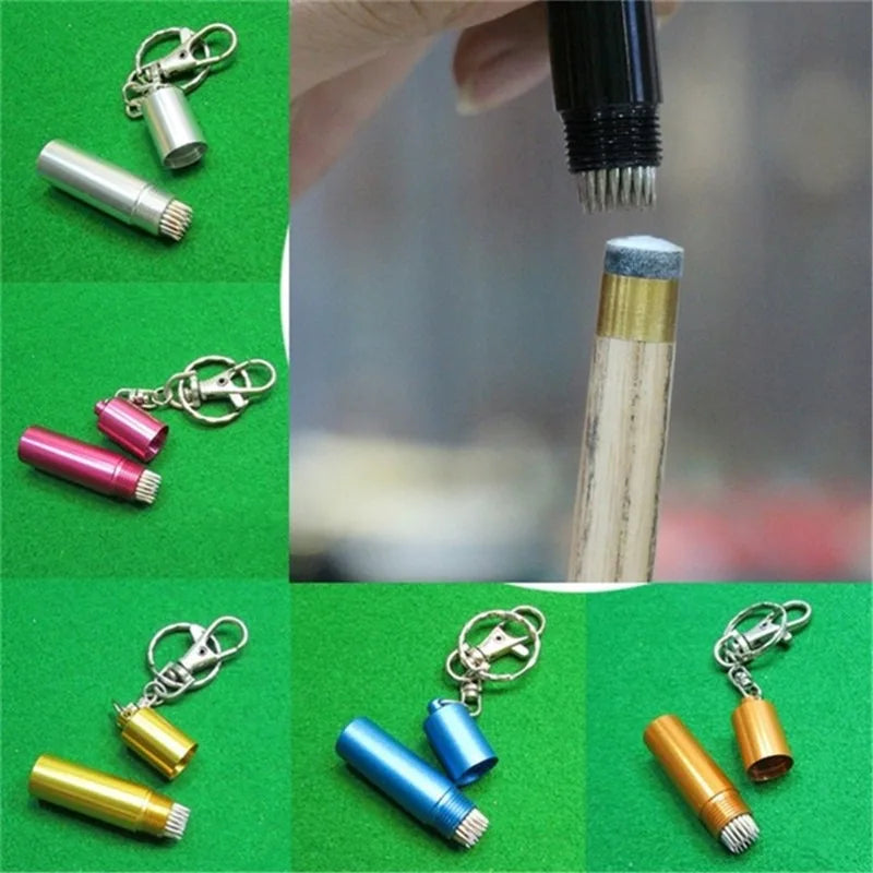 2 Styles Cue Tip Shaper Billiard Snooker Pool Cue Tip Shaper Snooker Cue Tips Multifunction Tool Shaper Scuffer Aerator Tapper
