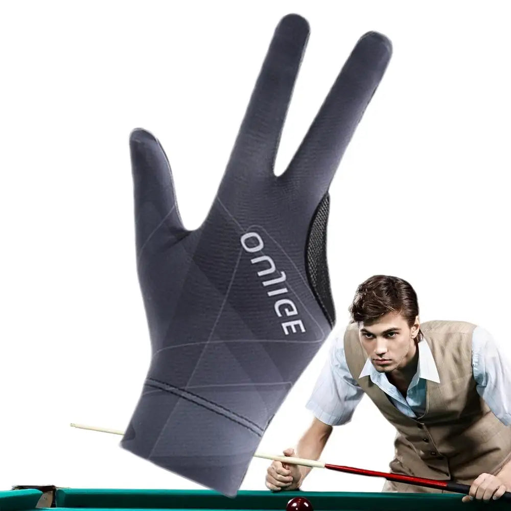 3 Finger Single Pool Gloves Non-Slip Pool & Billiards Gloves Breathable Wear-Resistant Cue Action Gloves Billiards Accessories