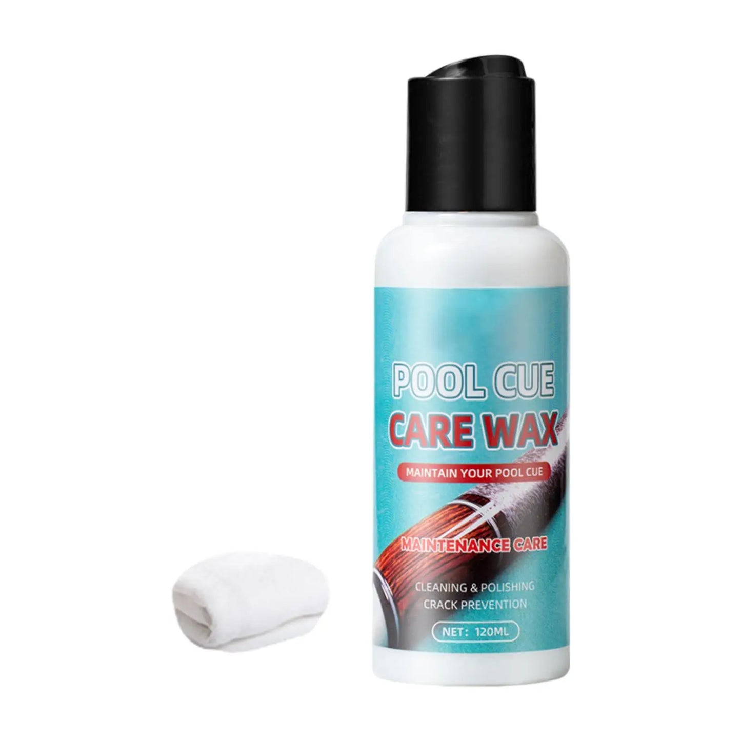 Pool Cue Polishing Wax Cue Stick Polisher Protective with Towel 120ml Cue