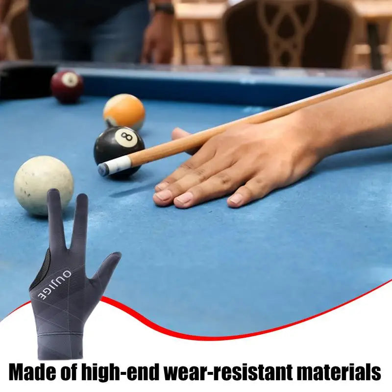 3 Finger Single Pool Gloves Non-Slip Pool & Billiards Gloves Breathable Wear-Resistant Cue Action Gloves Billiards Accessories
