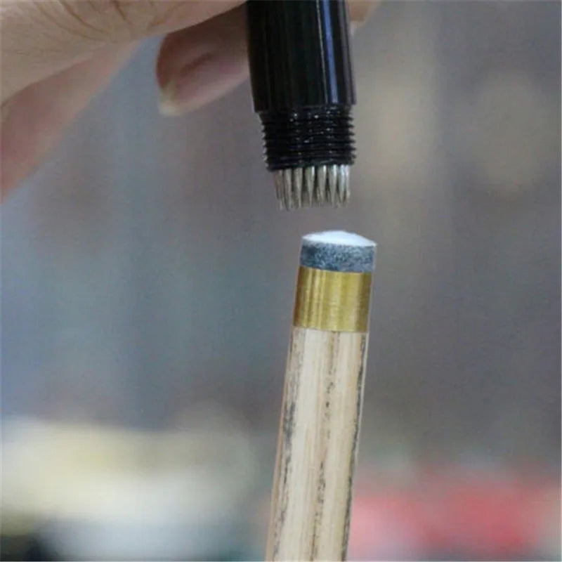 2 Styles Cue Tip Shaper Billiard Snooker Pool Cue Tip Shaper Snooker Cue Tips Multifunction Tool Shaper Scuffer Aerator Tapper