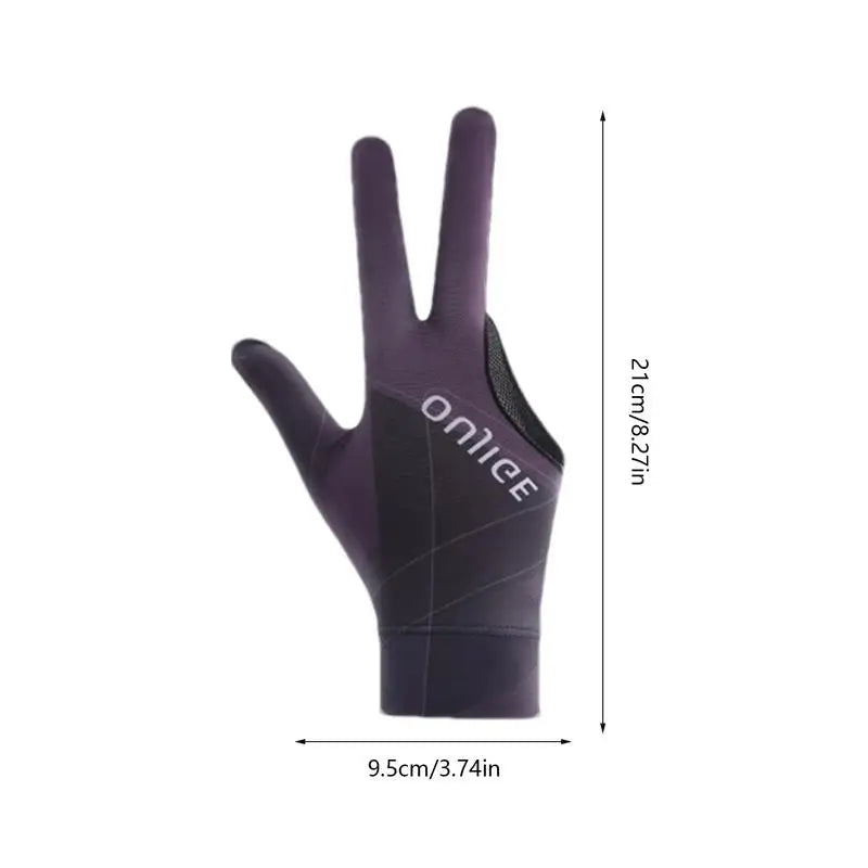 3 Finger Single Pool Gloves Non-Slip Pool & Billiards Gloves Breathable Wear-Resistant Cue Action Gloves Billiards Accessories