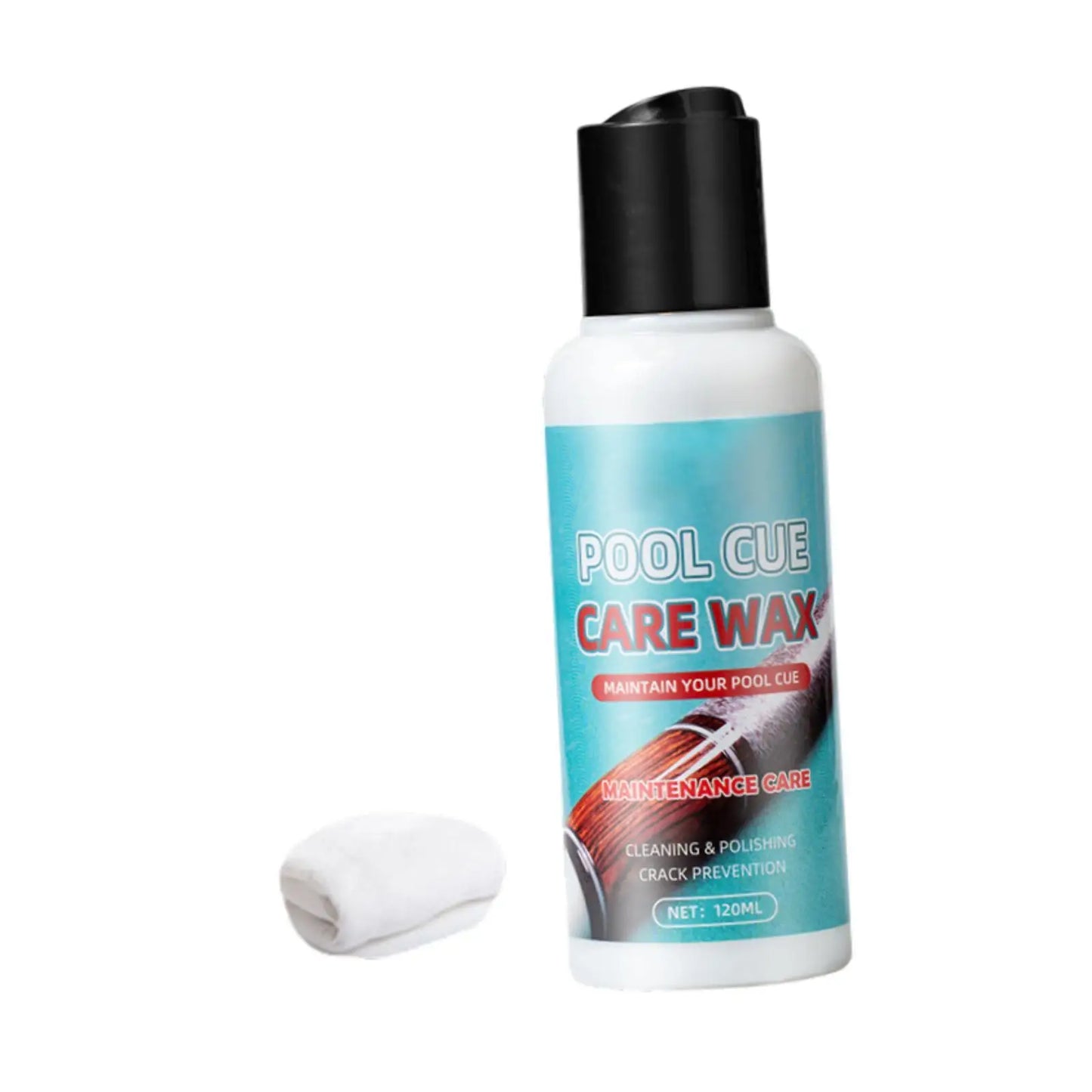 Pool Cue Polishing Wax Cue Stick Polisher Protective with Towel 120ml Cue
