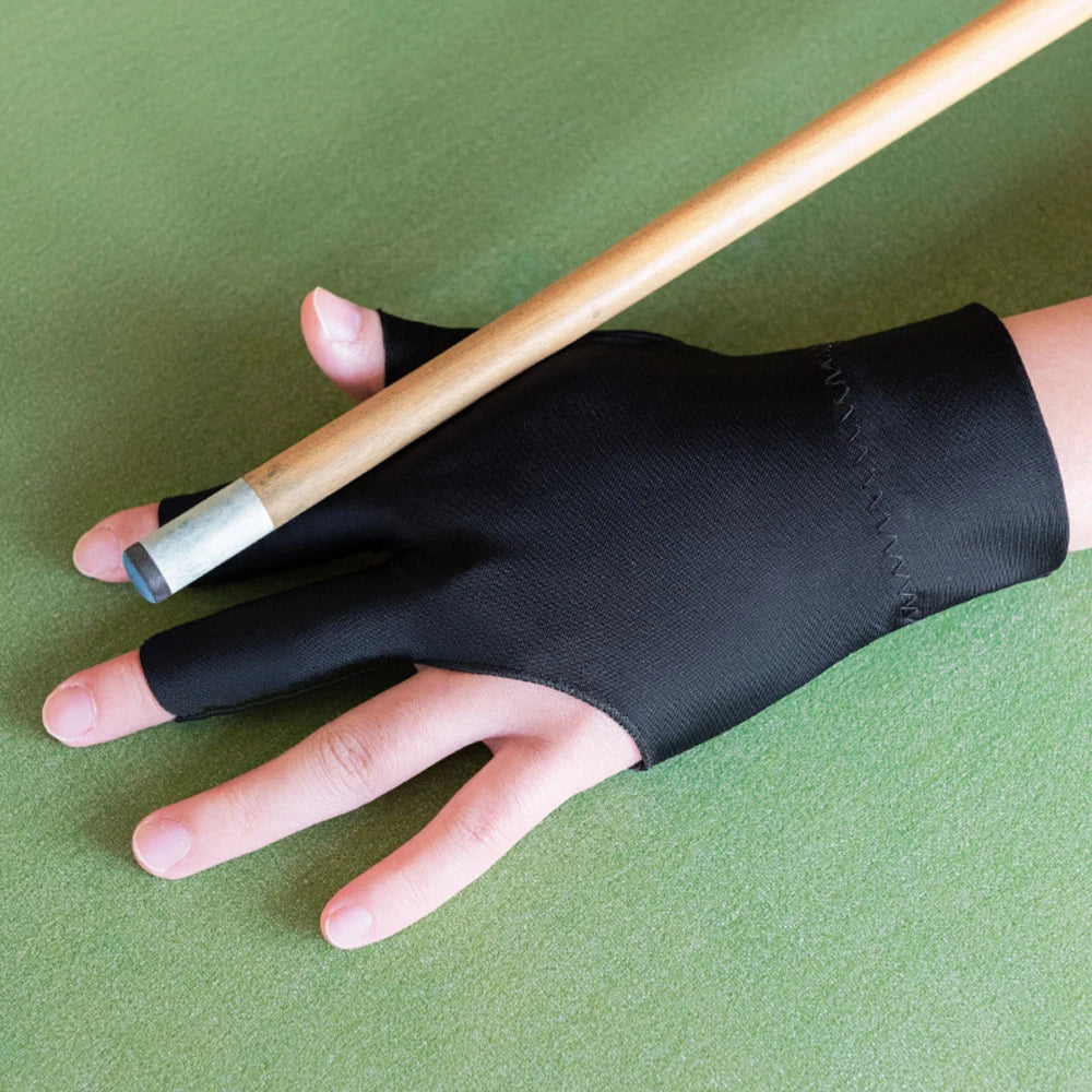 1Pc Pool Gloves Billiards Left Hand,3 Fingers Pool Billiard Gloves,Breathable Billiard Glove for Women/Men Left Hand,Cue Shooter