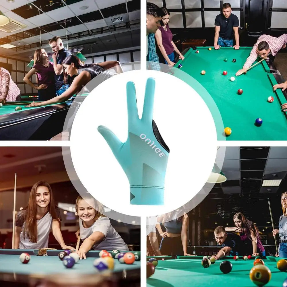 3 Finger Single Pool Gloves Non-Slip Pool & Billiards Gloves Breathable Wear-Resistant Cue Action Gloves Billiards Accessories