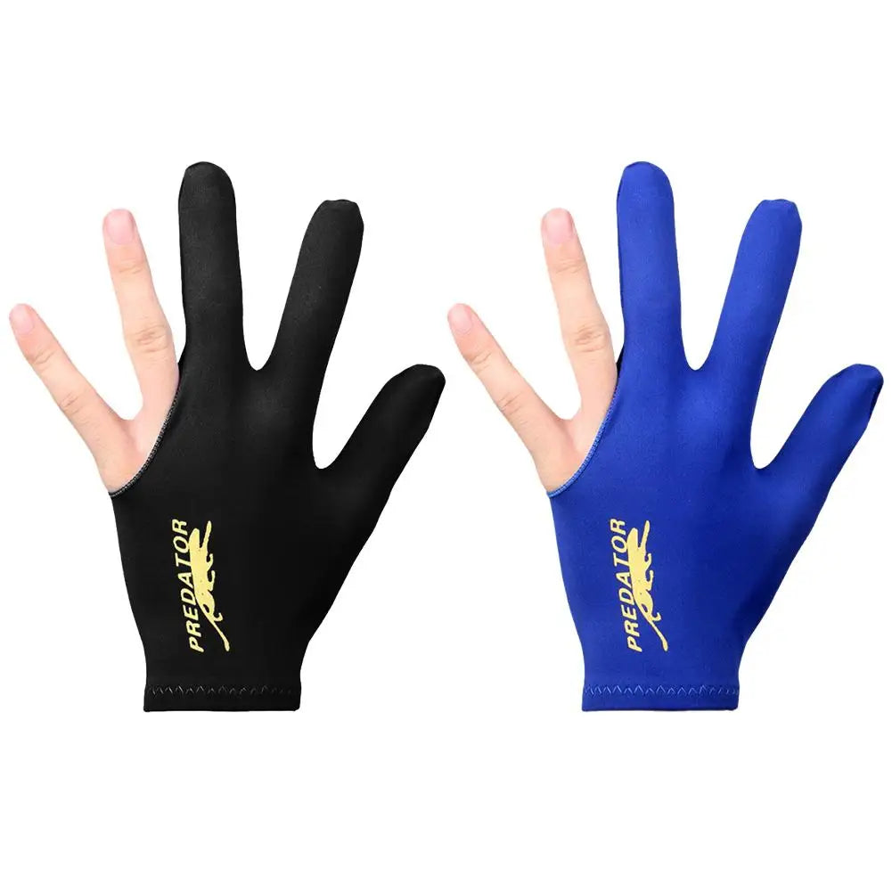 Predator Pool Gloves Batting Gloves Ultra Silky Breathable Anti Slip Elastic 3 Finger Double Stitched Billiard Gloves Left